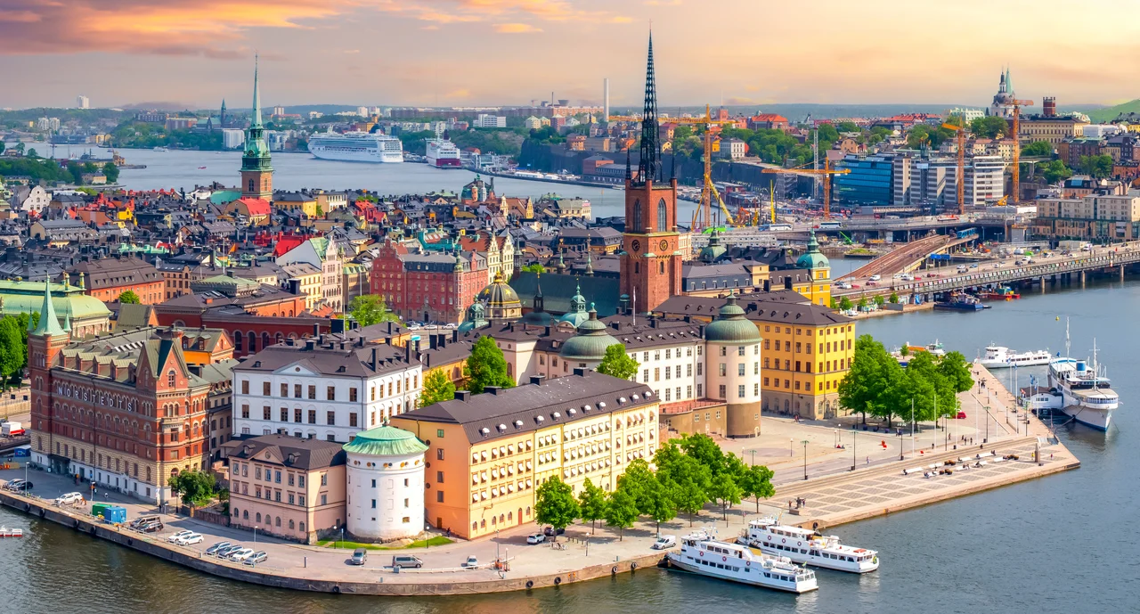 Docking port in Stockholm