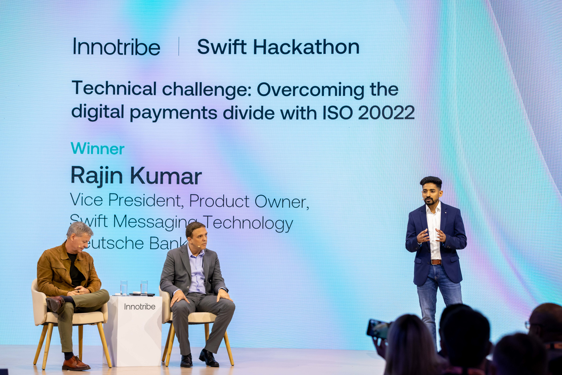 Rajin Kumar, Vice President, Product Owner Swift Messaging Technology, Deutsche Bank presents the winning solution